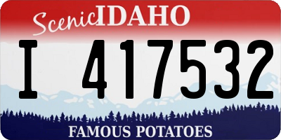 ID license plate I417532