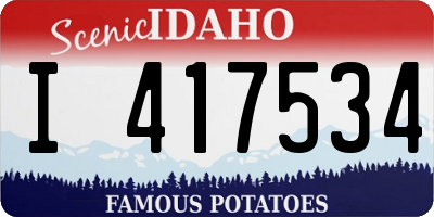 ID license plate I417534