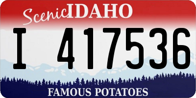 ID license plate I417536