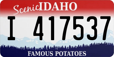 ID license plate I417537