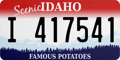 ID license plate I417541