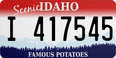 ID license plate I417545