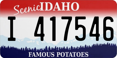 ID license plate I417546