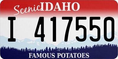 ID license plate I417550