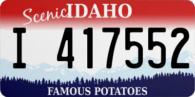 ID license plate I417552