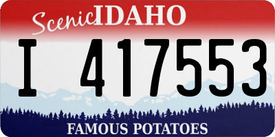 ID license plate I417553
