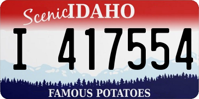 ID license plate I417554