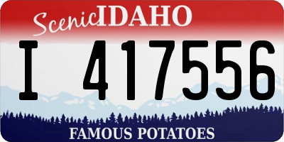ID license plate I417556