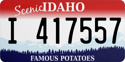 ID license plate I417557