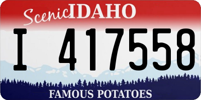 ID license plate I417558