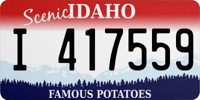 ID license plate I417559