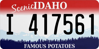 ID license plate I417561