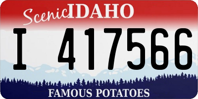 ID license plate I417566