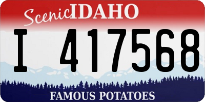 ID license plate I417568