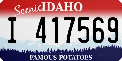 ID license plate I417569
