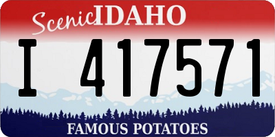 ID license plate I417571