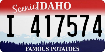 ID license plate I417574