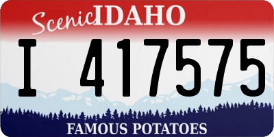 ID license plate I417575
