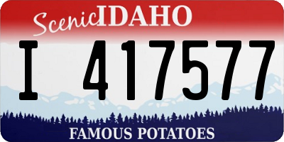 ID license plate I417577