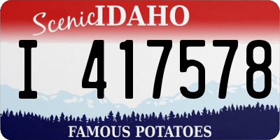 ID license plate I417578