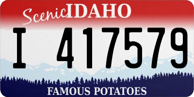 ID license plate I417579