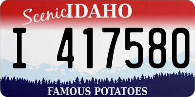 ID license plate I417580