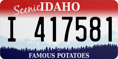 ID license plate I417581