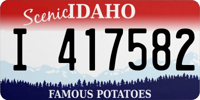 ID license plate I417582