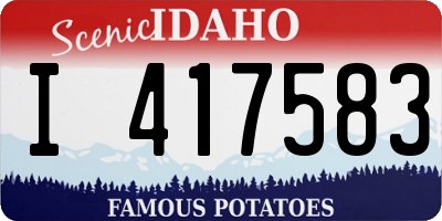 ID license plate I417583
