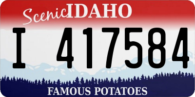 ID license plate I417584