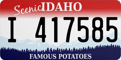 ID license plate I417585