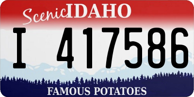ID license plate I417586