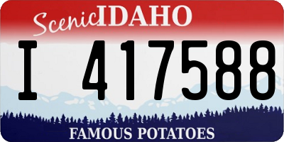 ID license plate I417588