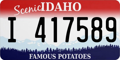 ID license plate I417589