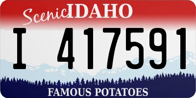 ID license plate I417591