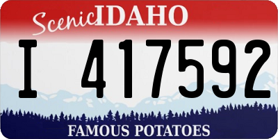 ID license plate I417592