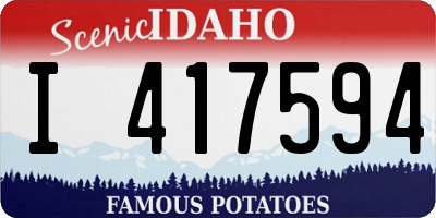 ID license plate I417594