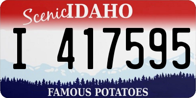 ID license plate I417595