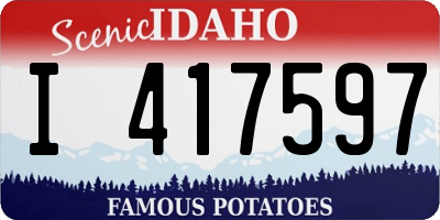 ID license plate I417597
