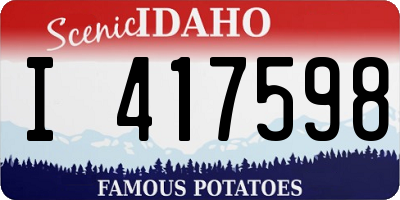 ID license plate I417598