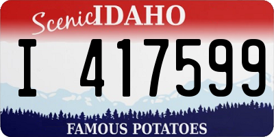ID license plate I417599
