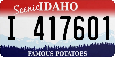 ID license plate I417601