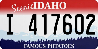 ID license plate I417602