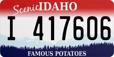 ID license plate I417606