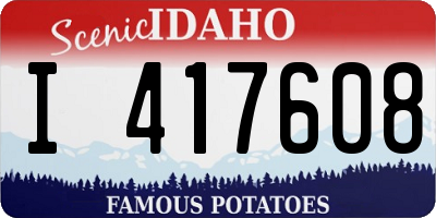 ID license plate I417608