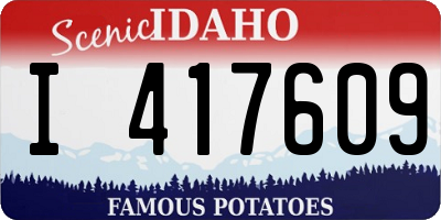 ID license plate I417609