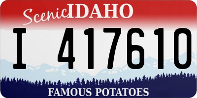 ID license plate I417610