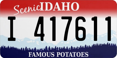 ID license plate I417611