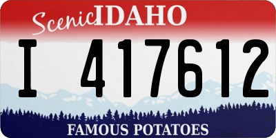 ID license plate I417612