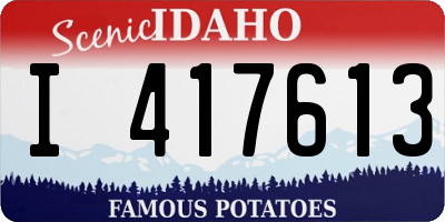 ID license plate I417613